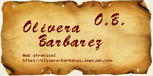 Olivera Barbarez vizit kartica